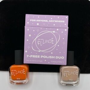 NWT Fluide Beauty 7-Free Nail Polish Duo Far Infrared & Titan Moon